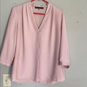 Rose + Olive Light Pink Blouse size medium